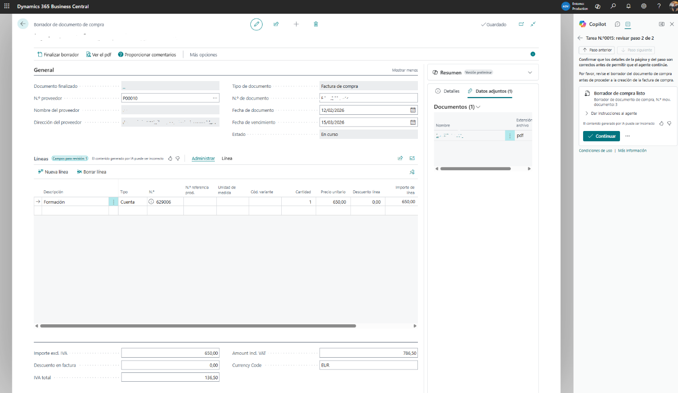 Agente de pagos en Business Central (5) Agente de pagos en Business Central 365